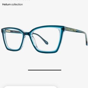 Helium Collection Women's Teal Square Acetate Glasses